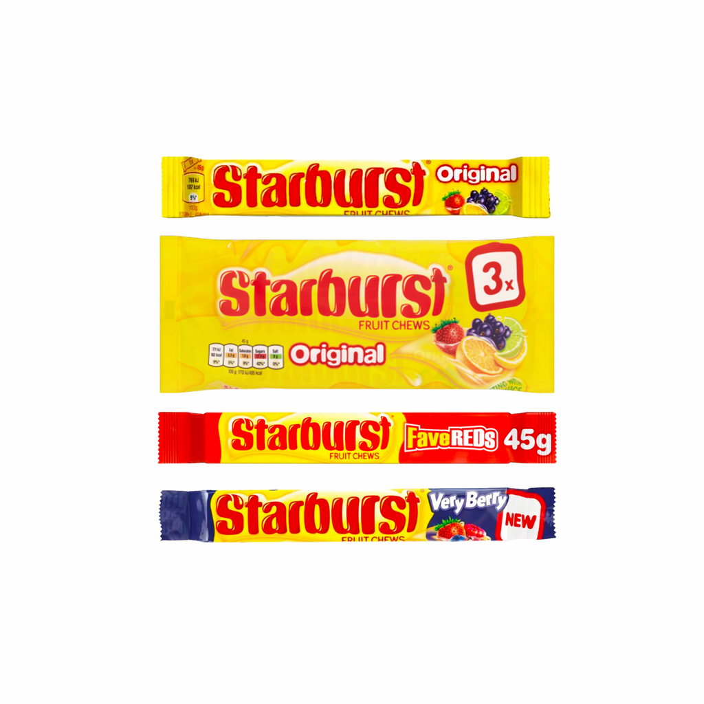 Starburst Stick 45g (Original, Very Berry, and FaveReds) - UK MADE