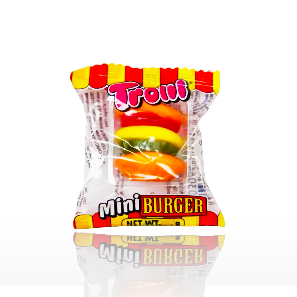 Trolli Gummy Mini Food Range- Party Burger mini 9g (BB: 13/04/2024)