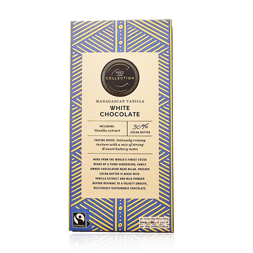 Marks & Spencer Madagascan Vanilla White Chocolate Block exclusive 100g