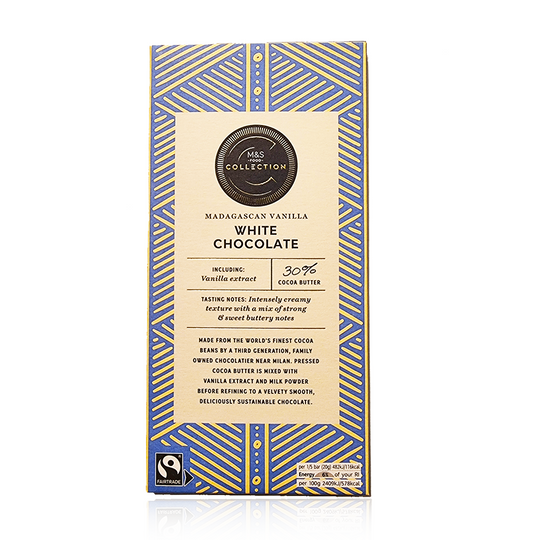 Marks & Spencer Madagascan Vanilla White Chocolate Block exclusive 100g  (BB: 05/2024)