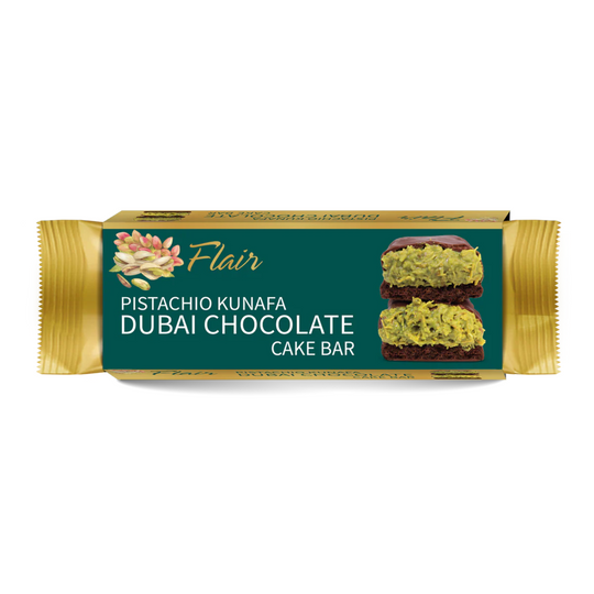 Flair Dubai Pistachio Kunafa Chocolate Cake Bar 55g