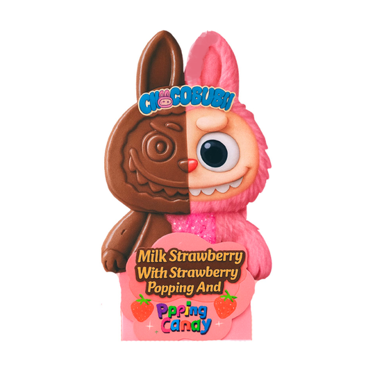 Chocobubu Milk Chocolate with STRAWBERRY Filling with Popping Candy 100gm