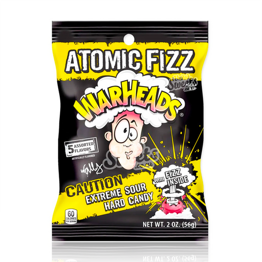 Warheads ATOMIC FIZZ Extreme Sour Hard Peg Bag 56g