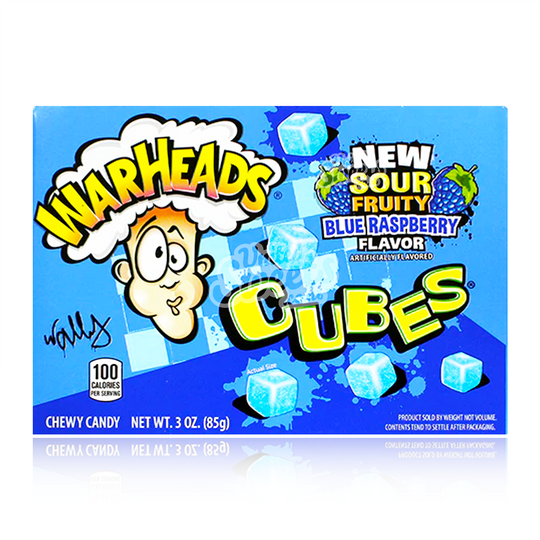 Warheads Blue Raspberry Cubes Theatre Box 85g (BEST BEFORE: 10/2025)