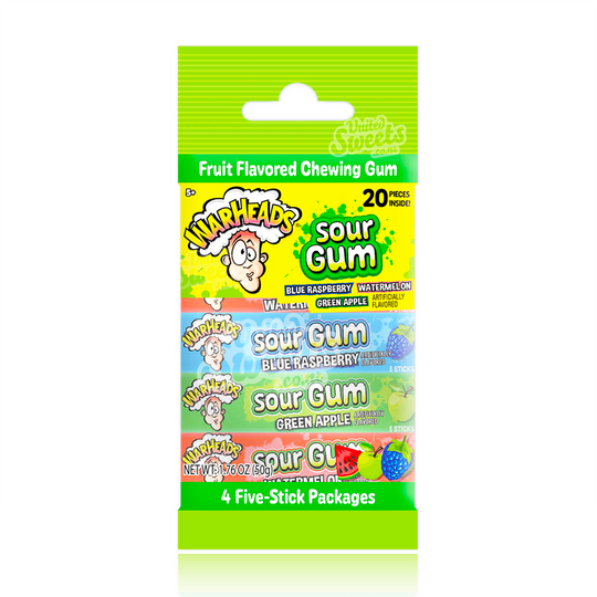 Warheads Sour Gum 4pk 50g