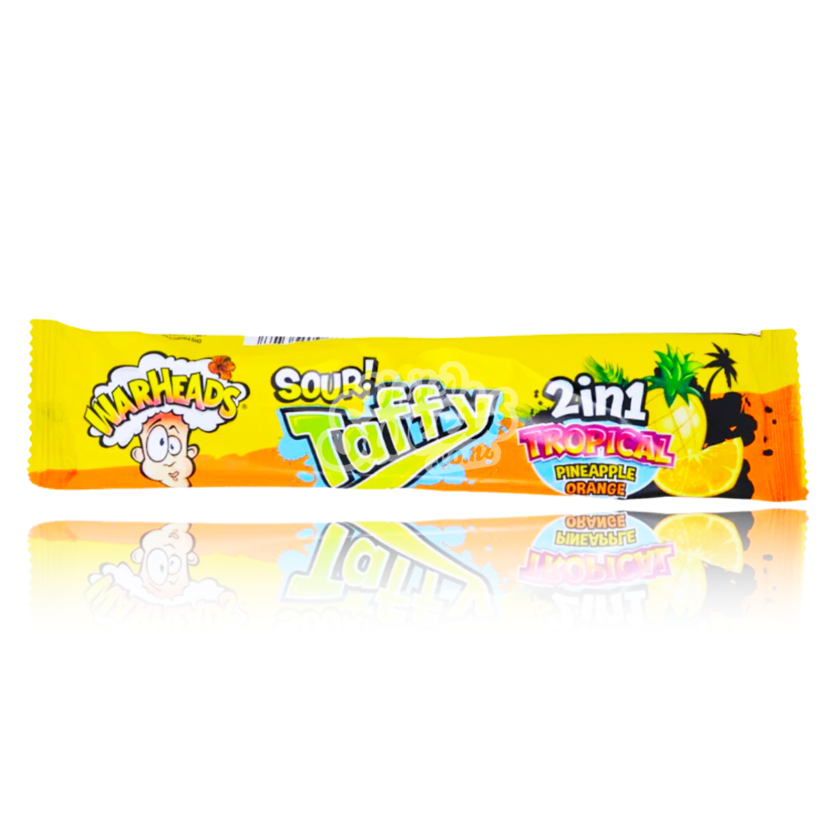 Warheads Sour Taffy 2 In 1 Tropical Pineapple Orange 42g United Sweets