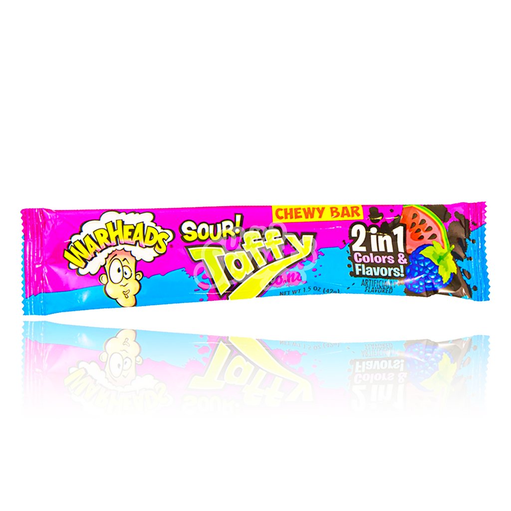Warheads Sour Taffy 2 In 1 Watermelon and Blueberry 42g