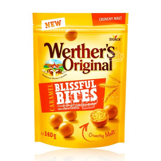 Werther's Original Blissful Bites Crunchy Malt 140g (Made in Germany)