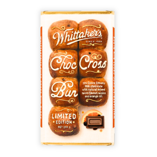 Whittaker's Choc Cross Bun 250g (Limited Edition)