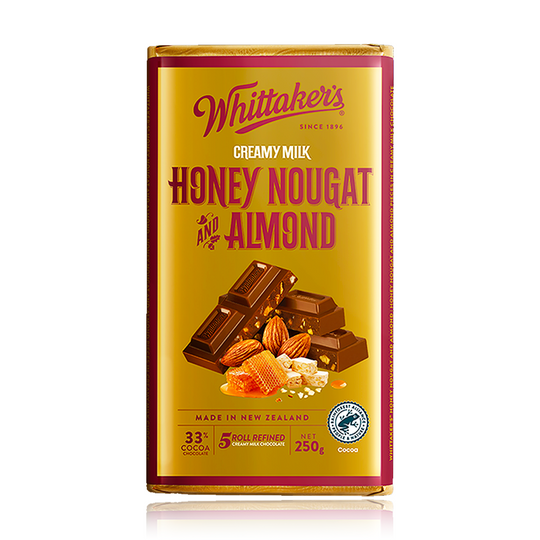 Whittaker's Honey Nougat and Almond 250g