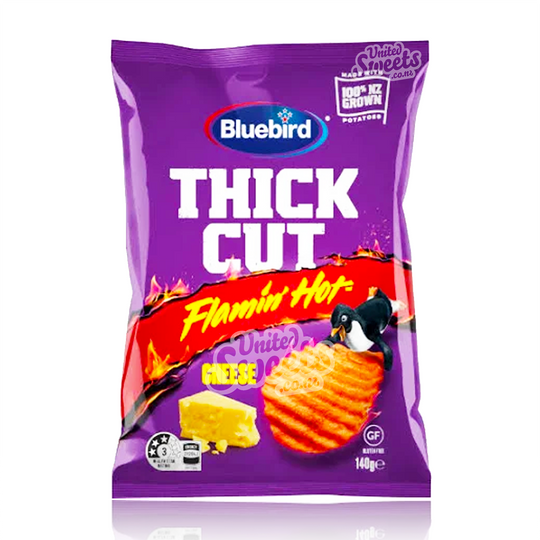Bluebird Thick Cut Flamin’ Hot Cheese 140g (NZ/AU)