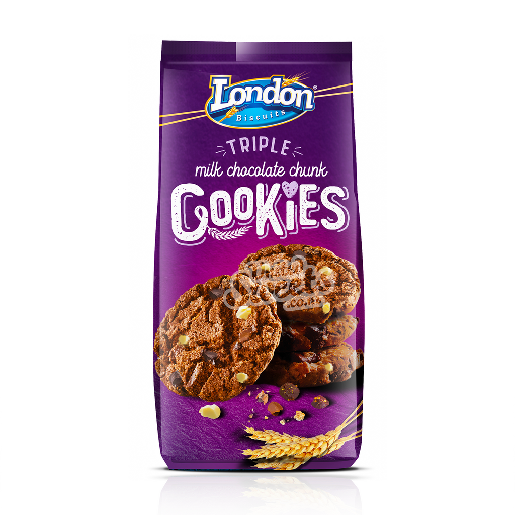 London Biscuits Triple Choc Cookies 160g (UK MADE)