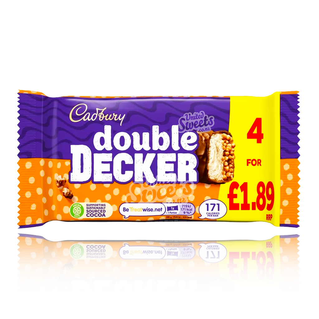 Cadbury Double Decker Chocolate 4-Pack 149.2g (UK MADE)