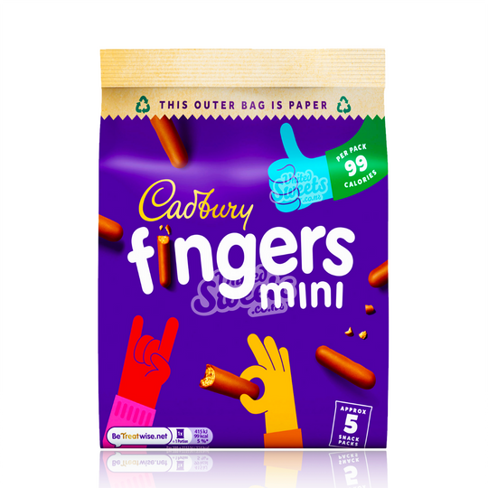 Cadbury Mini Fingers Milk Chocolate Biscuits 96.5g (UK MADE) BEST BEFORE: 14/06/2026