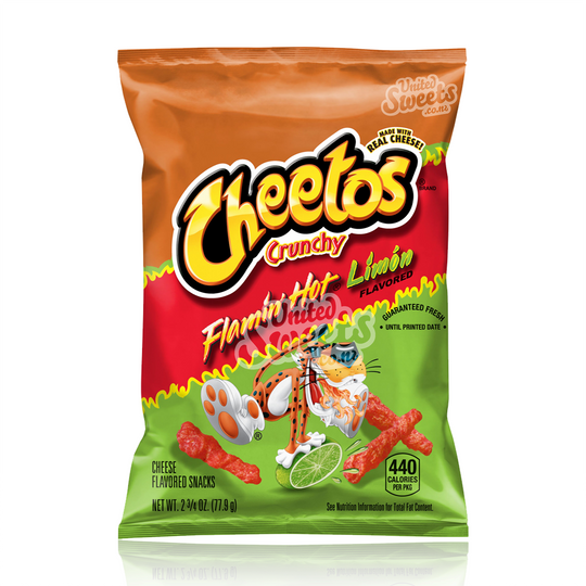 Cheetos Crunchy Flamin' Hot Limon 77.9g (BEST BEFORE: 12/08/2025)