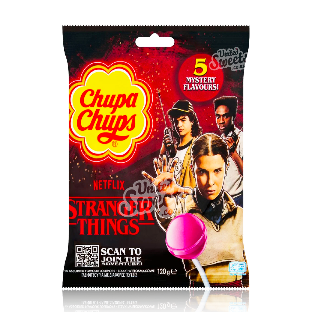Chupa Chups Stranger Things 5 Mystery Flavours Lollipops 10 Pack (120g)