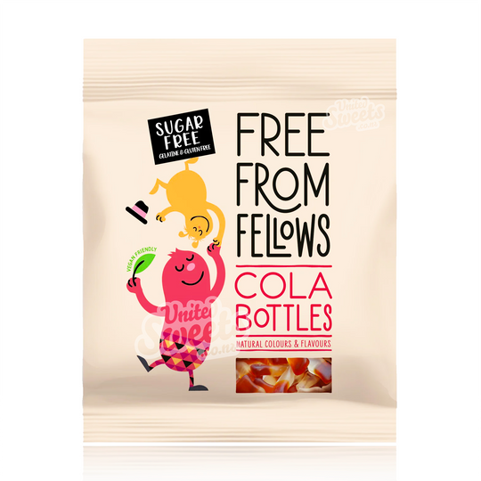 Free From Fellows Sugar Free Cola Bottles Peg Bag 100g (UK Made)