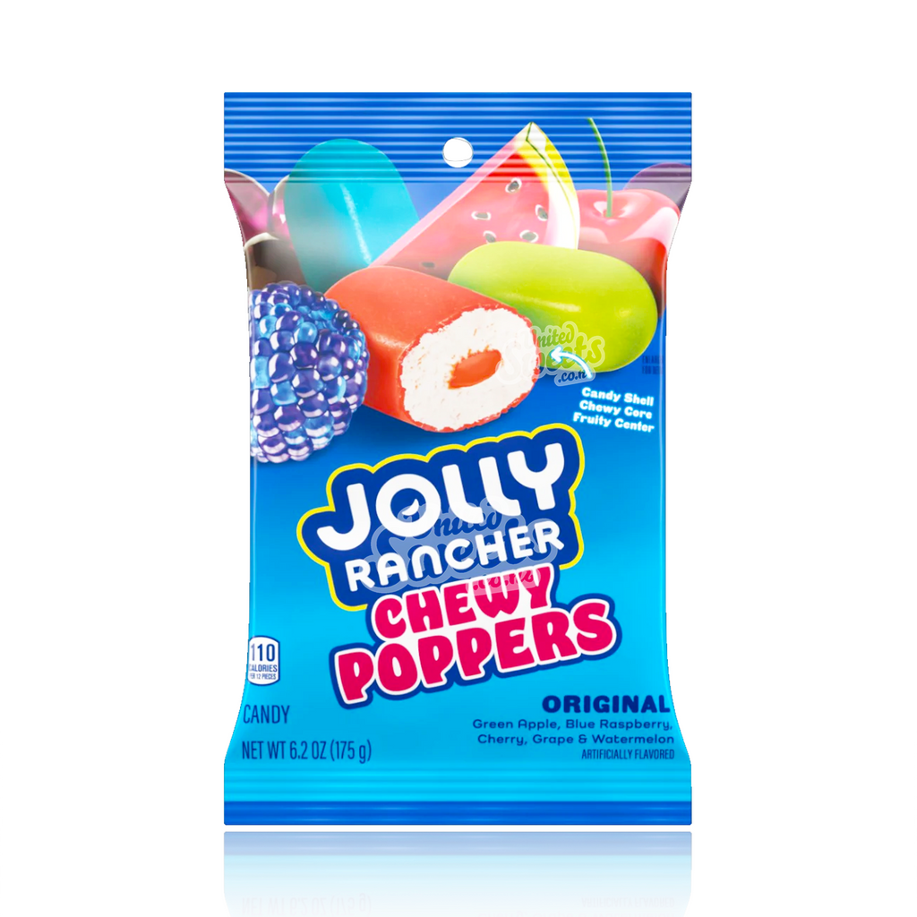 SHORT DATED-Jolly Rancher Chewy Poppers Peg Bag 175g (Best Before: 06/2026)