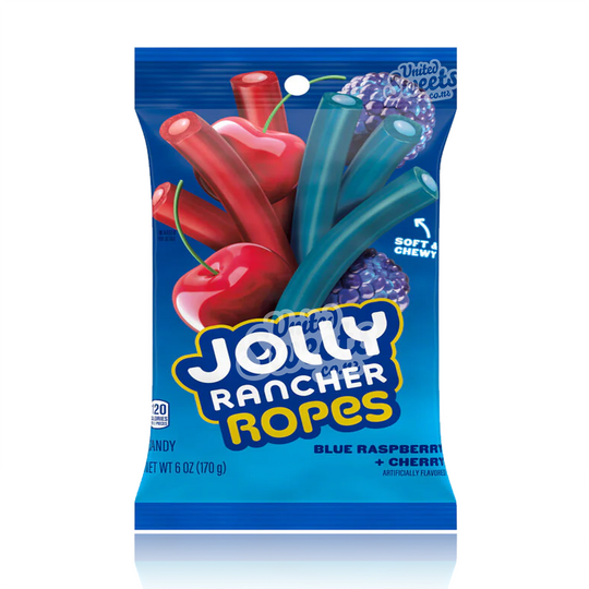 Jolly Rancher Ropes Blue Raspberry and Cherry 170g