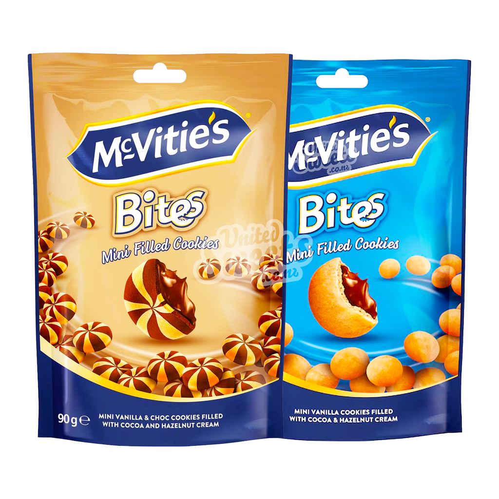 McVities BITES Mini Filled Cookies (90g) UK Made