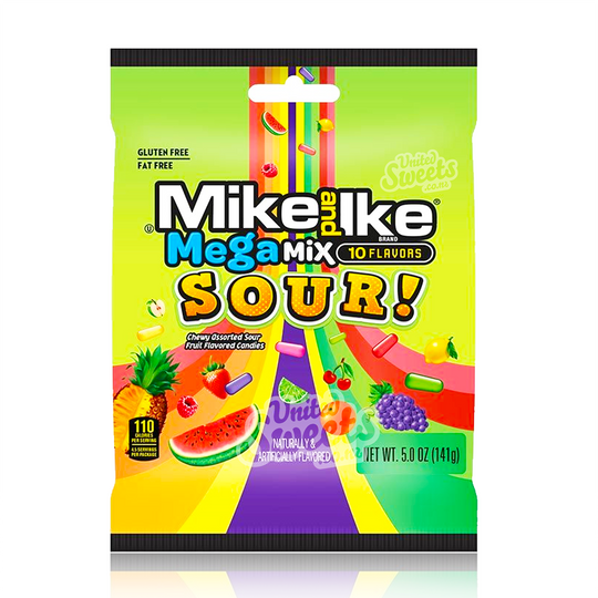 Mike & Ike Mega Mix Sour Peg Bag 141g