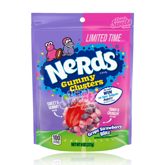 Nerds Gummy Clusters Grape Strawberry Blitz 227g (Limited Edition) Best Before: 08/2025