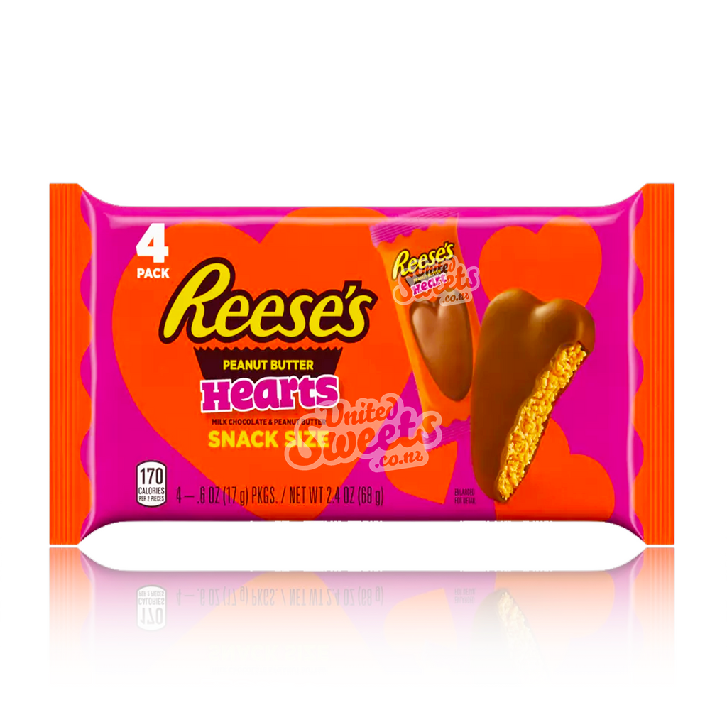 Reese's Milk Chocolate Peanut Butter Hearts Snack Size  68g