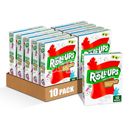 Fruit Roll-Ups Strawberry Sensation 10 x 10 Pack Box (Best Before: 10/2024)