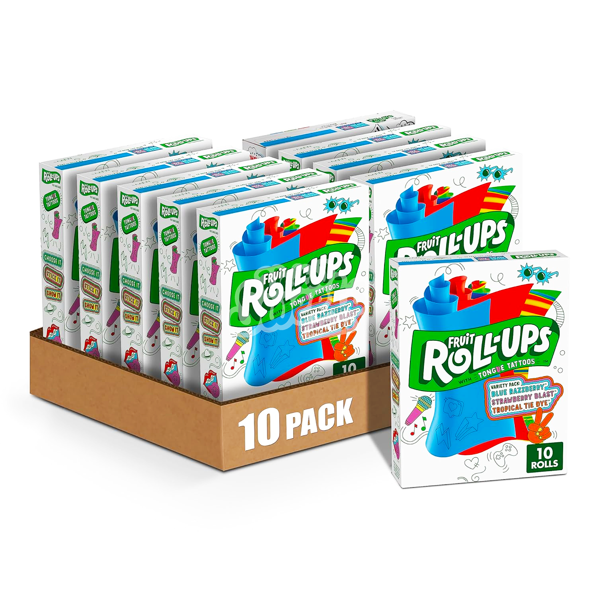 10 Pack Box Fruit Roll-Ups Variety Pack 10 x 10 Pack Box – United Sweets