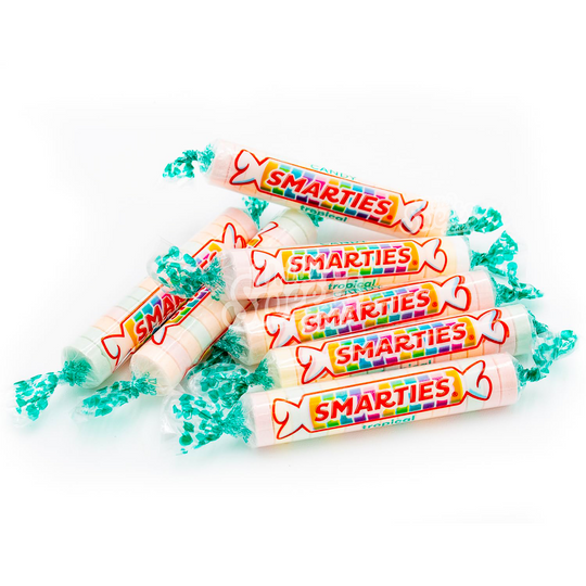Smarties Tropical Candy Rolls 75g (Pack of 10)