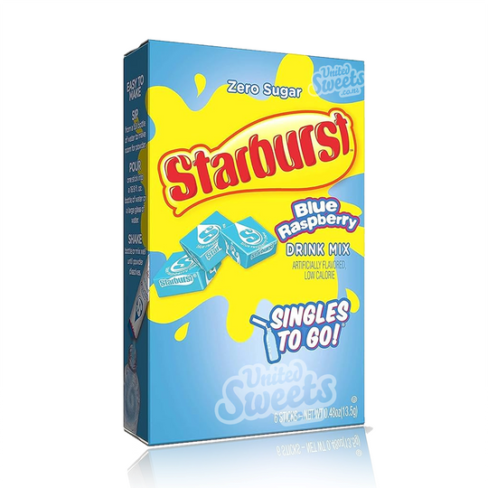 Starburst Zero Sugar Blue Raspberry Drink 6 Pack 13.5g