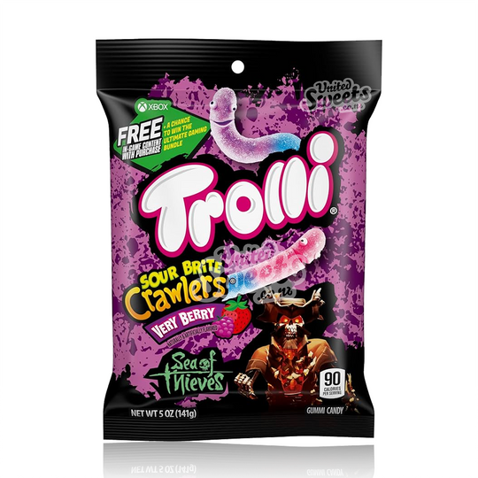 Trolli Sour Brite Crawlers "Very Berry" Sea Of Thieves Peg Bag 141g