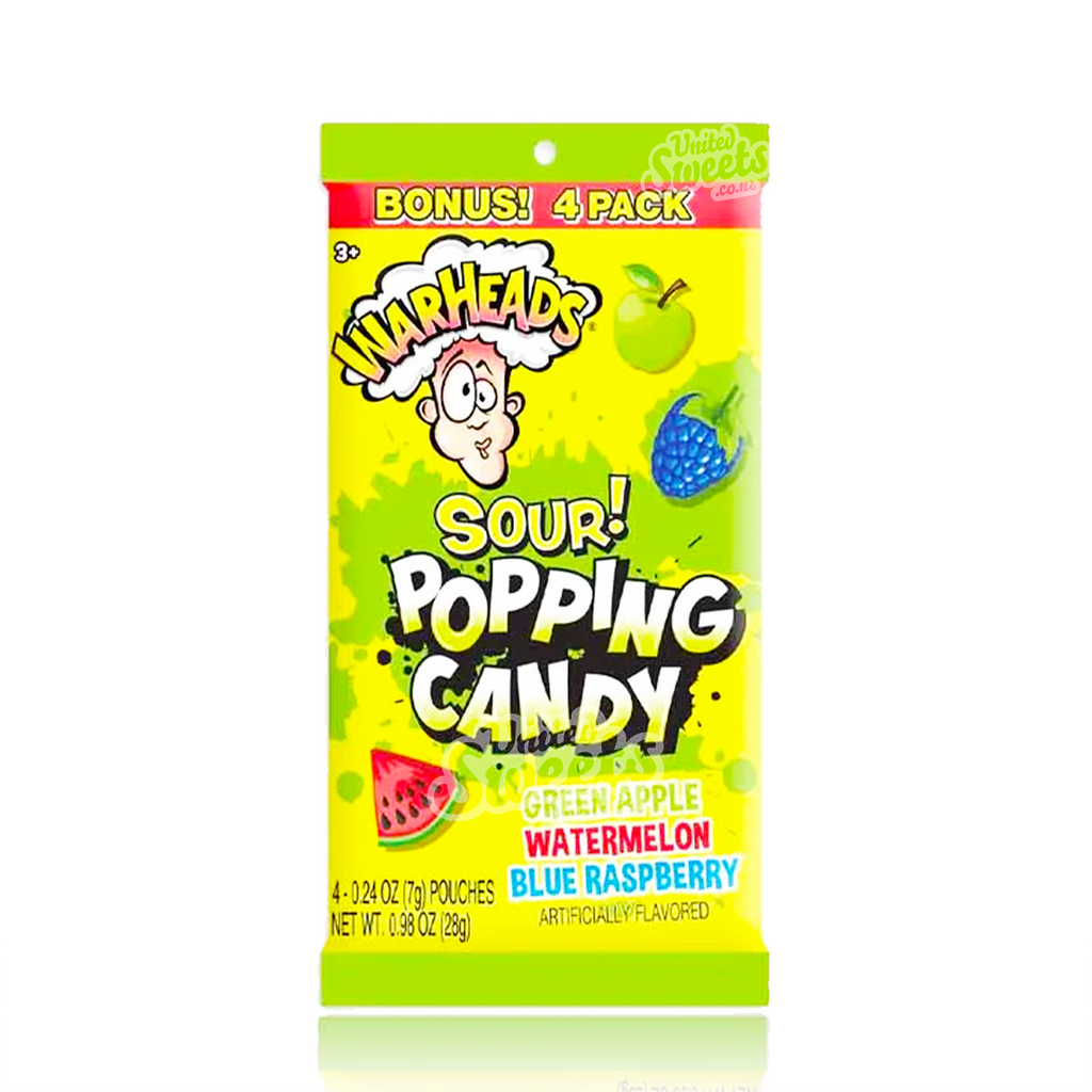 Warheads Sour Popping Candy 4PK 28g