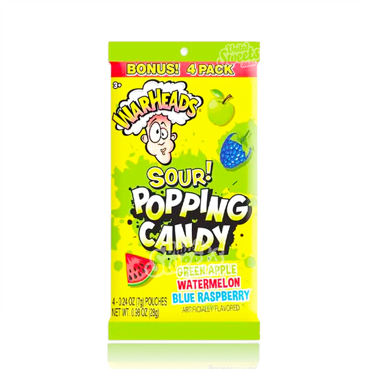 Warheads Sour Popping Candy 4PK 28g