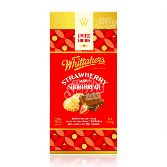 Whittaker’s Strawberry and Shortbread Milk Chocolate 100g (Limited Edition)