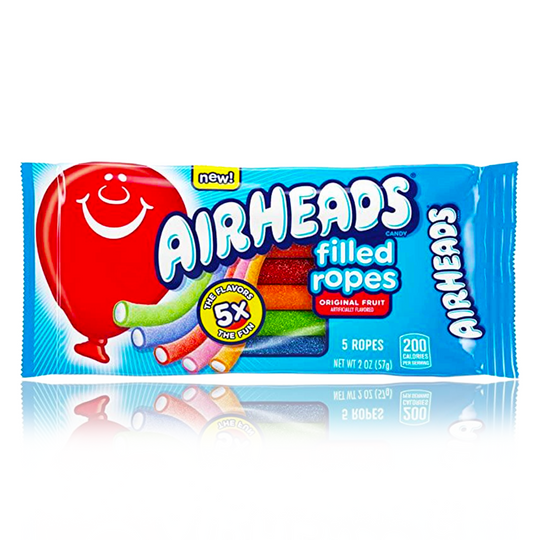 Airheads Filled Ropes 57g Peg Bag (Best Before: 03/2025)