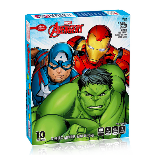 Betty Crocker Avengers Gummies 10 Pouch Box 226g