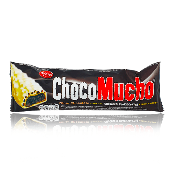 Choco Mucho White Chocolate Caramel Chocolate Cookie Centre Bar 25g