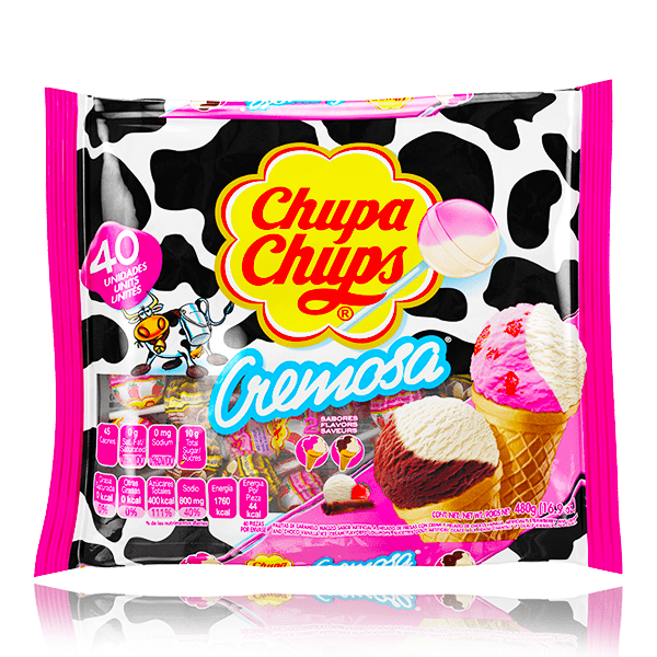 Chupa Chups Cremosa 2 Flavours 40 Pieces