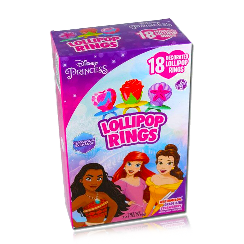 Disney Princess Lollipop Rings 18 Count 216g
