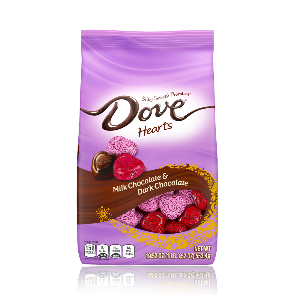 Dove Hearts Milk & Dark Chocolate Xl Bag 553g
