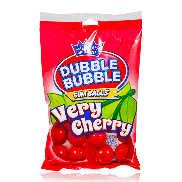 Dubble Bubble Gum Balls Very Cherry Peg Bag