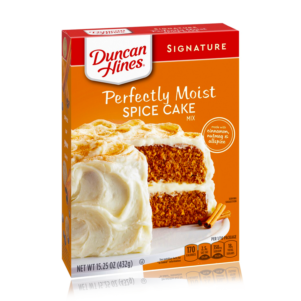 Duncan Hines Pefectly Moist Spice Cake Mix 432g Dated
