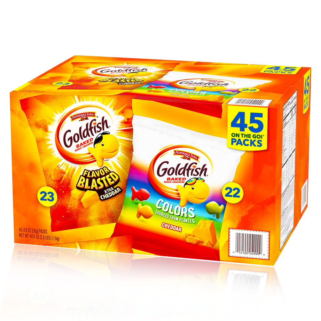Goldfish Xtra Cheddar & Colours Variety 45 Pack Box