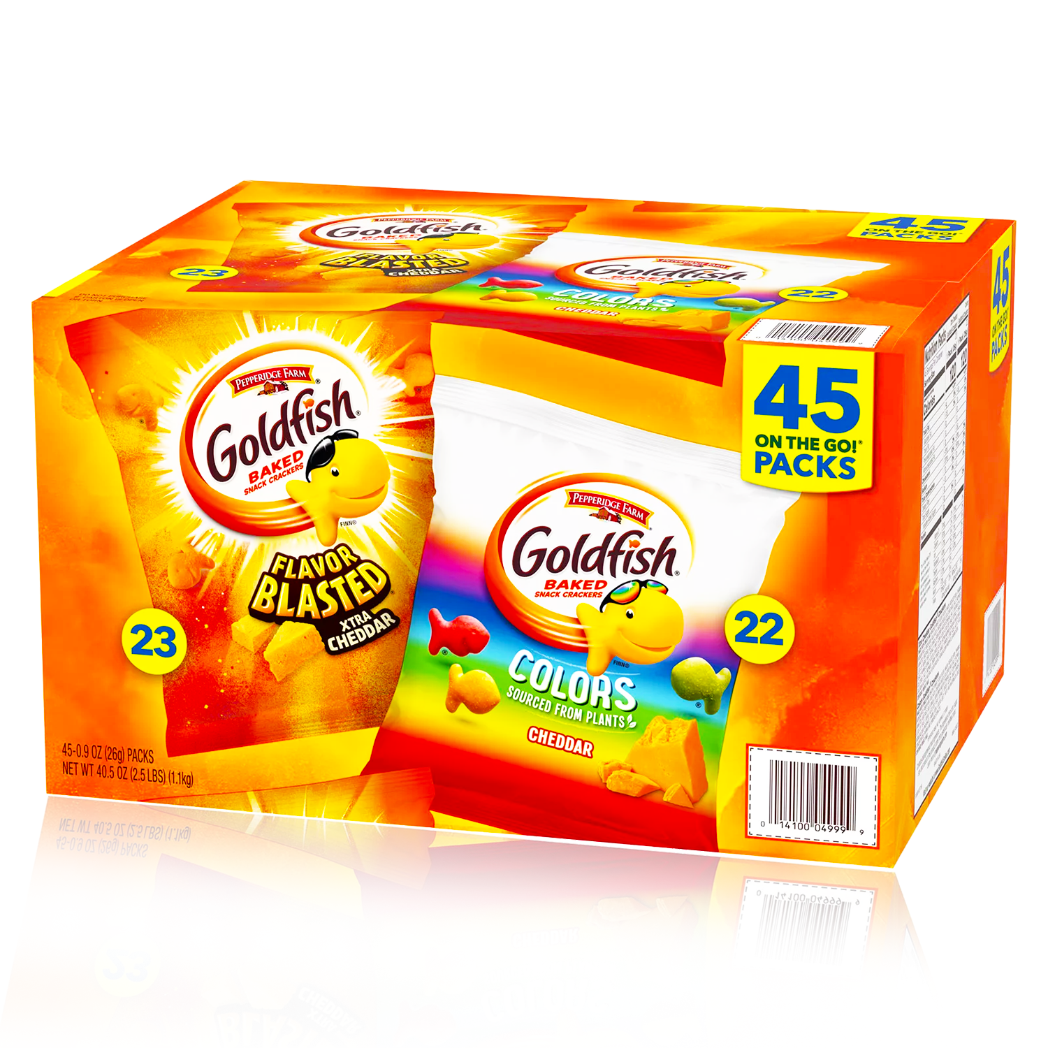 Goldfish Xtra Cheddar & Colours Variety 45 Pack Box – United Sweets