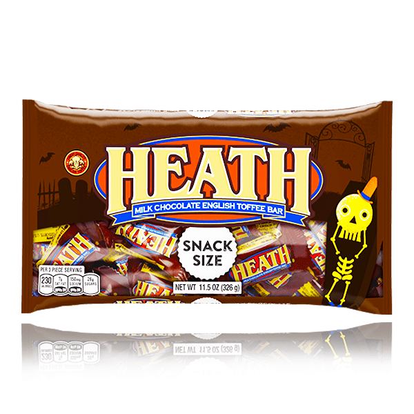 Heath Milk Chocolate English Toffee Snack Size Bag 326g