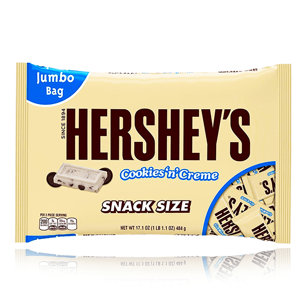Hershey's Cookies & Creme Snack Size Jumbo Bag 484g