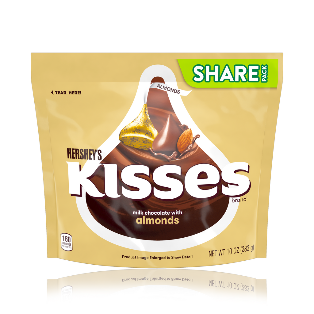Hershey's Kisses Milk Chocolate With Almonds Candy 283g