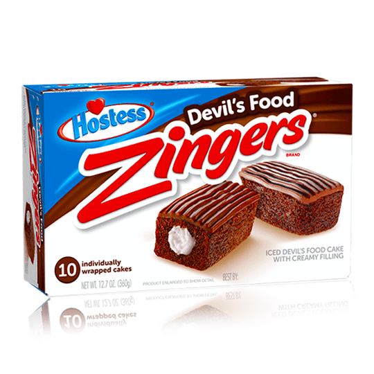 Hostess Devil Food Chocolate Zinger Box