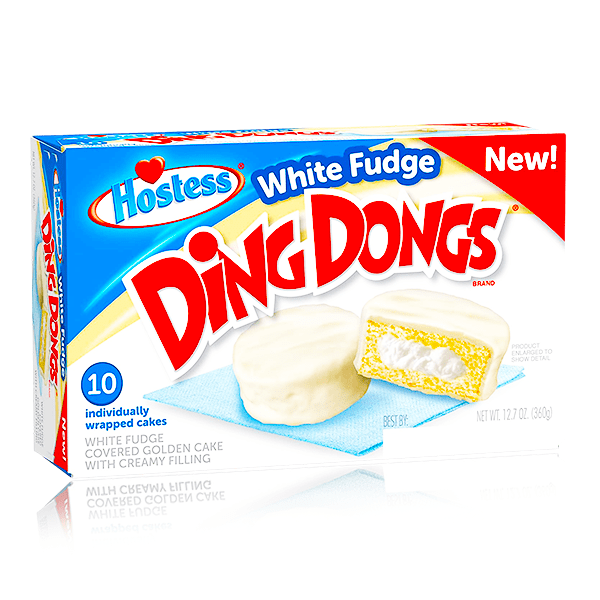 Hostess White Fudge Ding Dong Box
